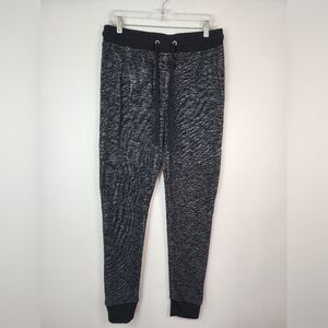 Forever 21 Men's Heathered Black Drawstring Jogger 2 Pockets Pants Size Small